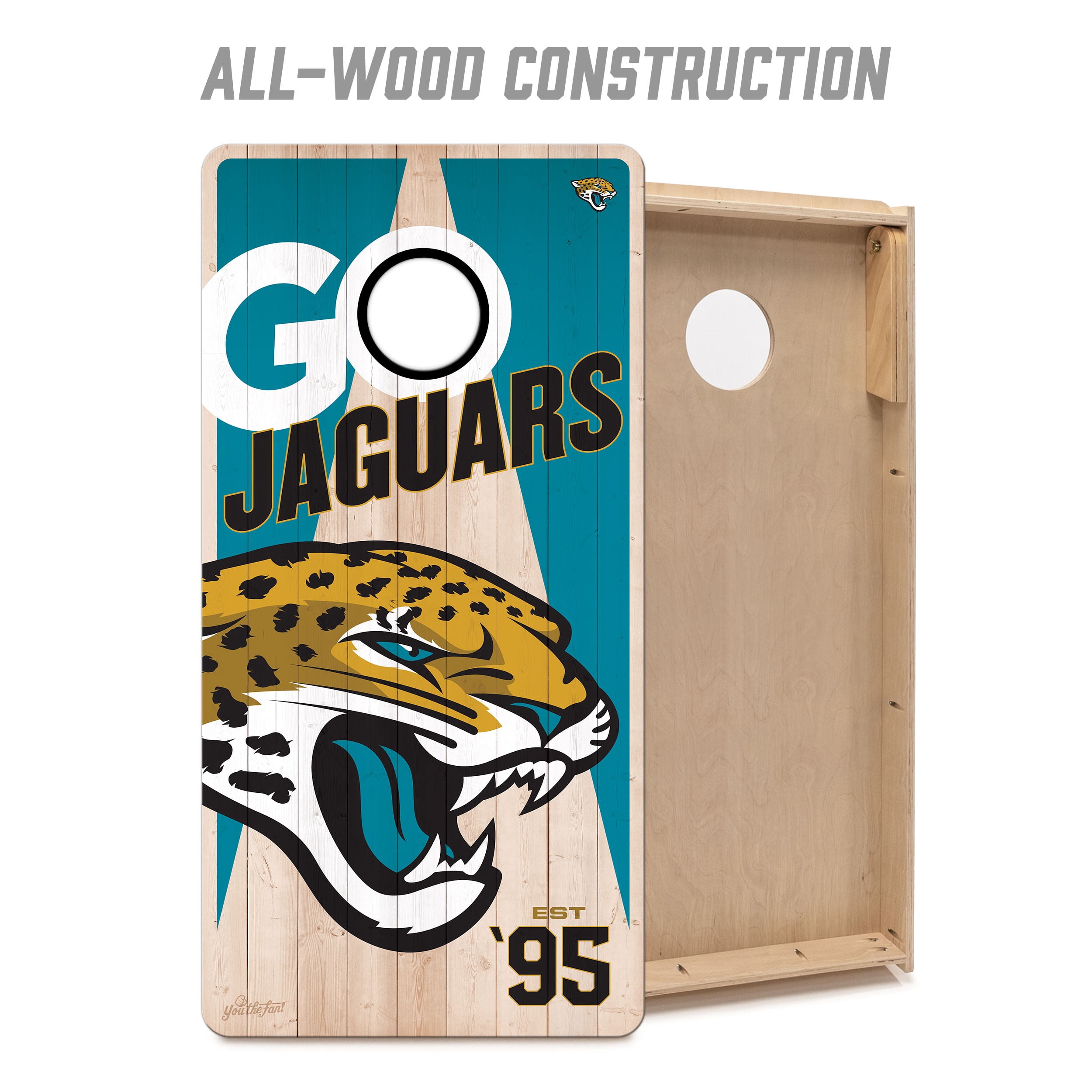 YouTheFan NFL Jacksonville Jaguars 2' x 4' Cornhole Game No Bags