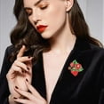thumbnail image 4 of Hearth & Gear Oil Drop Strawberry Brooch Alloy Fruit Brooch Fashion Clothing Pin Designer Brooch Large Rhinestone Brooch Pin Locking Backs Pin Back Button Cute Fashion Pin Craft Pearls And Rhinestones, 4 of 7