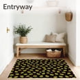thumbnail image 3 of ODIKA 3'x5' Machine Washable Non-Slip Area Rug, Joyful Winter Greenery Floor Celebration Entryway Decoration High Traffic Rug with Pad, Yellow, 623640, 3 of 8