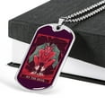 thumbnail image 4 of Tarot Card Necklace The Devil Stainless Steel or 18k Gold Dog Tag 24", 4 of 8