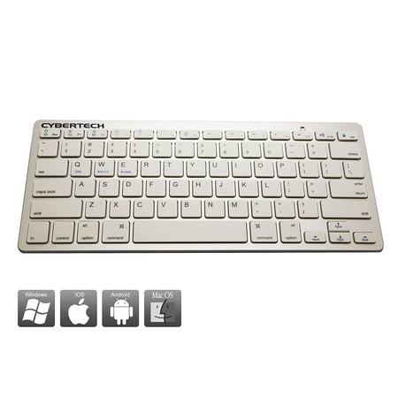 Attachable Ipad Mini Keyboard CyberTech Bluetooth Ultra-Thin Keyboard for iPad Air/ Air 2,iPad Pro,iPad mini 1/ 2/ 3/ 4,iPad 2/ 3/ 4, Galaxy Tablets,Windows Tablets,and Other Mobile Devices,For IOS,Andriod,Windows System(WHITE) ()
