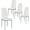 Creamy White, variant on Ktaxon White Dining Chairs with Back 4 PU Leather Chairs for Dining Room Kitchen Furniture Breakfast