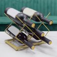 thumbnail image 3 of Wrought Iron Gold Wine Rack Home Wine Storage Rack Wine Rack Ornaments, 3 of 6