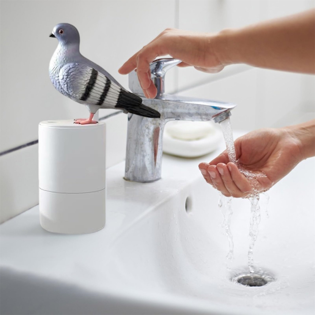 Pigeons Foam Soap Dispenser Automatic Induction Foam Hand Washer Touchless Soap Dispenser for Kitchen & Bathroom