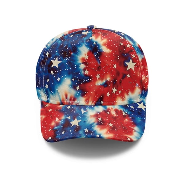 chaqlin Women's Strapback Baseball Cap with Star Tie-dye Print, Lightweight Athletic Hat for Running & Gym