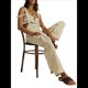 thumbnail image 2 of Mono Vaquero Holgado Informal Sin Mangas con Bolsillos Ajustable para Mujer Marfil M, 2 of 7