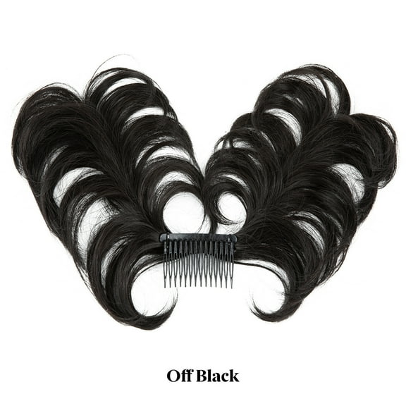 Nvzi-c Messy Bun Hair Piece Side Comb Clip in Hair Bun Hairpiece for Women Short Natural Straight Versatile Adjustable Styles Easy Hair pieces ，Black