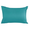 thumbnail image 2 of Teal Throw Pillow Covers, Turquoise Pure Teal Soft Breathable Pillow Cases with Invisible Zipper for Sleeping, King Size Pillowcases for Couch Bed Sofa Chair 20x36 Inches, 2 of 6