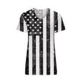 thumbnail image 4 of Xihbxyly Womens Plus Size Tops Summer Short Sleeve T-Shirt Casual Loose V Neck Tee Shirts July 4 Shirts for Women Independence Day Tops # Limited Time Deals Today Prime #3, 4 of 5