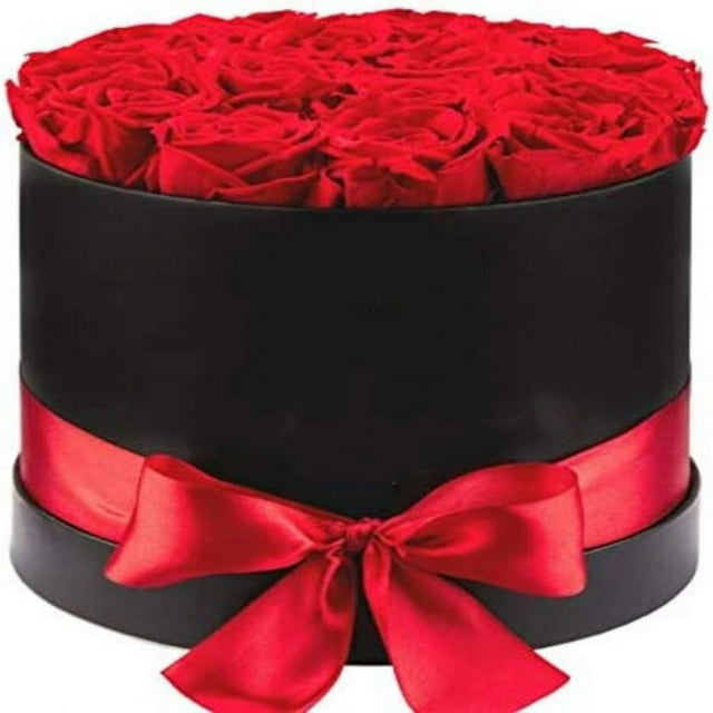 Caja de rosas ROSE con 14 rosas infinitas rojas preservadas rosa eterna