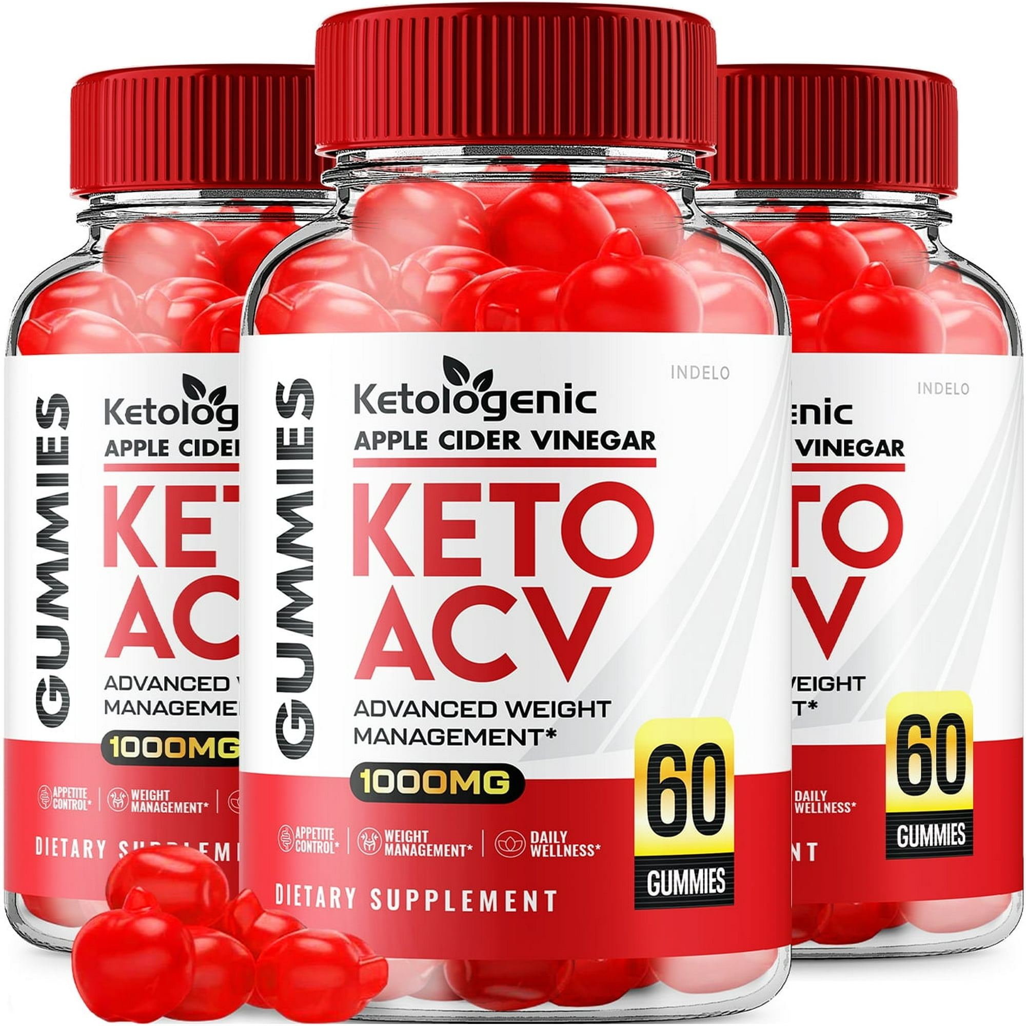 (3 Pack) Ketologenic ACV Keto Gummies Advanced Weight Loss, Ketologenic Keto Apple Cider Vinegar Gummies 1000MG, Ketologenic Keto+ACV Folic Acid Vitamin B12 (180 Gummies)