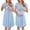 Light Blue, variant on Ekouaer Nursing Nightown Labor and Delivery Gown for Hospital Short Sleeve Maternity Sleepwear Pleated Breastfeeding Dress for Womens