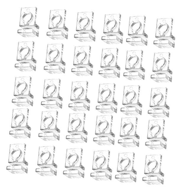 tamizeot 30 Pieces Fish Tank Glass Lid Fish Cover Tank Hose Holder Fixing Clips Clips Clear for 5mm