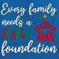 thumbnail image 6 of Wild Bobby Every Family Needs a Stable Foundation Christmas Unisex Crewneck Sweatshirt, Royal, Small, 6 of 6