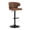 A-Black, Brown, variant on Adjustable Bar Stools Set of 2 Black PU Leather Gold Metal 35.4"-44" for Bar