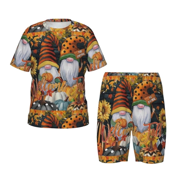 Balery Welcom Fall Conjunto de Pijama Infantil de Manga Corta con Estampado – Ropa de Dormir de Algodón Suave-4X-Large