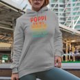 thumbnail image 2 of Poppi Knows Everything, If He Doesn't, He Makes Stuff Really Fast, Funny Grandpa, Heather Grey Hooded Sweatshirt or Hoodie, 3XL, 2 of 5