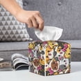 thumbnail image 6 of Yiaed Cute Cat Print Tissue Box Cover, PU Leather Decorative Organizer for Tabletop, Bathroom, Car, Office Creative Decorative, 6 of 7