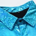 thumbnail image 4 of XDZJLR Mens Dress Shirt Sparkly Bright Button Up Shirt Clothing Lapel Bright T Shirt For Disco Party Nightclub Prom L, 4 of 9