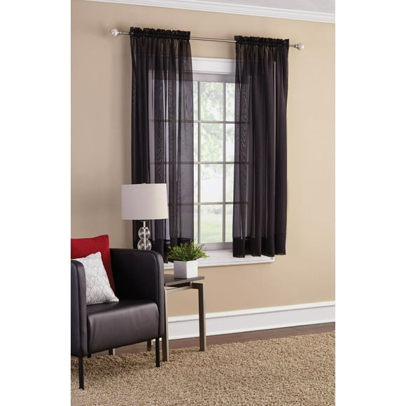 Sun Textile Voile Rod Pocket Curtain