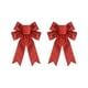 thumbnail image 2 of Lazo De Poliéster 2 Piezas De Decoración Para Árbol De Navidad, Lazos De Estrellas De Nailon Y Licra, Adornos Festivos Rojos Para Decoración De Fiestas En Casa, 33x23cm Rkxzt, 2 of 9
