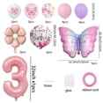 thumbnail image 2 of Set de Globos para Fiesta Xyawr Mariposa Rosa 3er Cumpleaños, 2 of 7