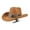 Brown, variant on jiaxiM Womens Cowboy Hats Western Cowboy Jazz Hat Classic Design Wide Brim for Sun Shade Daily Outfits Parties and Outdoor Leisure