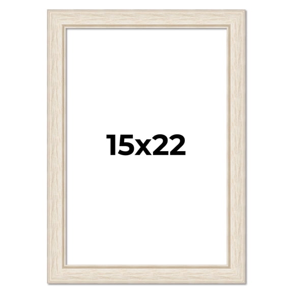 15x22 Frame White Real Wood Picture Frame Width 1.75 inches | Interior Frame Depth 0.5 inches |