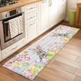 thumbnail image 2 of Grey Easter Bunny 2'x6' Runner Rugs for Hallway Kitchen Bedside Non Slip Washable, Spring Colorful Egg Flower Wood Grain Entryway Rug Runners with Rubber Backing, Long Carpet Runner for Laundry Room, 2 of 8