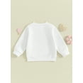 thumbnail image 4 of Bslissey Toddler Baby Girls Boys Valentine's Day Sweatshirt Long Sleeve Letter Embroidered Casual Pullover Tops 6M-4T Kids Crew Neck Loose Hoodie Daily Clothes, 4 of 9