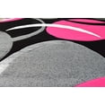 thumbnail image 6 of PREMIUM 3D Effect Hand Carved Thick Modern Contemporary Abstract Area Rug Design 1062 Pink 4' X 5'3'', 6 of 11