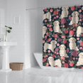 thumbnail image 2 of Shih Tzu Dog and Flower Floral Shower Curtain 72"x84" ,Bathroom Decorative Shower Curtains Set with 12 Hooks,Modern Waterproof Washable Shower Curtain, 2 of 6