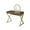 Style A, variant on GZXS 42" Modern Vanity Desk with Mirror, 2 Drawers & Jewelry Tray – Wooden Makeup Table with X-Shaped Metal Legs (Walnut & Gold)