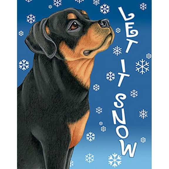 Rottweiler - Best of Breed Let It Snow House Flag