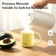thumbnail image 4 of Dongrere Plastic Coffee Mug, Solid Color Tea Cup with Handle, Simple Drinkware Cup for Home, Office and Cafe Use, 3.3x3.6 Inch, Yellow, 4 of 6