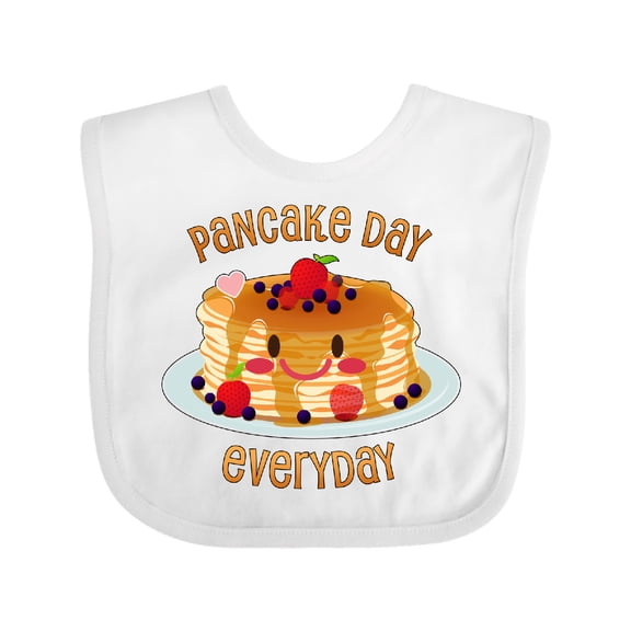 Inktastic Pancake Day Everyday- Smiling Stack of Pancakes Boys or Girls Baby Bib