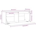 thumbnail image 4 of vidaXL Armoire Murale Miel Brun 80x30x35 cm Pin Massif, 4 of 5