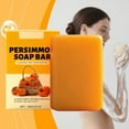 thumbnail image 2 of 1/2/3PCS Persimmon Soap Bar, Persimmon Soap for Old People Smell, Handmade Natural Soaps for Better Skin, Suitable for Face and Body, Made for Sensitive & Mature Skin, 100g, 2 of 7