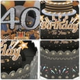 thumbnail image 4 of Uxcell 40th Birthday Card, Pop-Out Birthday Card Happy Birthday with Greeting Card and Envelope for Boy Women, Black Gold, 4 of 6