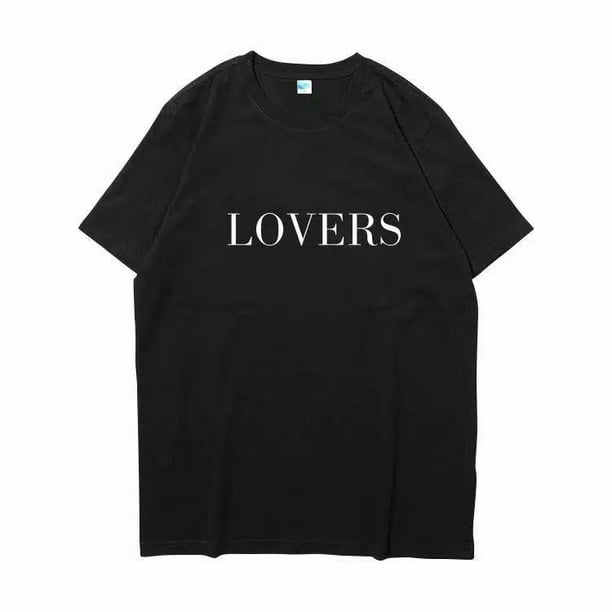 KPOP BTS JIMIN V Mismo Camiseta De Algodón Hombres Mujeres Talla Grande Estilo Coreano Impresión Carta Suelta Cuello Redondo Manga Corta Top Pareja Ropa De Moda Verano Casual Camisa Tee