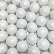 Large 1" Colored Shimmer White Gumballs - 2 Pound Bags - About 120 Gumballs Per Bag - Includes "How to Build a Candy Buffet" Guide