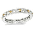 thumbnail image 1 of 1/7 Carat (ctw) Stackable Citrine Band Ring in Sterling Silver, 1 of 3