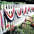 thumbnail image 6 of Qocolhg Patriotic Bunting American Flag Decorations 4th of July Decoration 23.6X236 inch Large Red, White & Blue Baner Veterans Day Memorial Days Celebration Outdoor Porch Garden, Clearance, 6 of 8