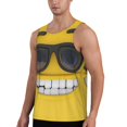 thumbnail image 2 of Daiia Smiling With Sunglasses Printed Men's Quick Dry Fit Muscle Tank Top Slim-Fit Tank Workout Tank Top Lightweight Sports Tank Top-X-Large, 2 of 7