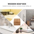thumbnail image 5 of Bamboo Soap Dish Natural Wood Soap Box with Lid Bar Soap Tray Holder Storage, 5 of 8