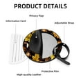 thumbnail image 4 of Thanksgiving 2Pcs PU Leather Round Luggage Tags with Privacy Cover and Name ID Tag for Suitcase, Handbags, Backpacks, School Bags, 4 of 6