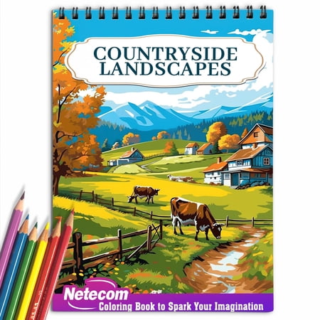 TSPVOTUS Steampunk Train Coloring Book for Adults, Spiral Bound, Soft Cover