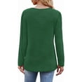 thumbnail image 4 of Womens Fall Long Sleeve Tunic Tops Basic Pullover Dressy Casual Shirts Fashion Pleated Business Blouses, 4 of 5