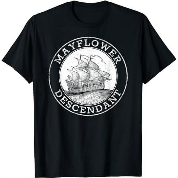 Mayflower Descendant 1620 Vintage Illustration T-Shirt