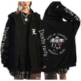 thumbnail image 2 of Sudadera con capucha de talla grande para hombre, ropa de calle informal con cremallera, de Anime, 2 of 3